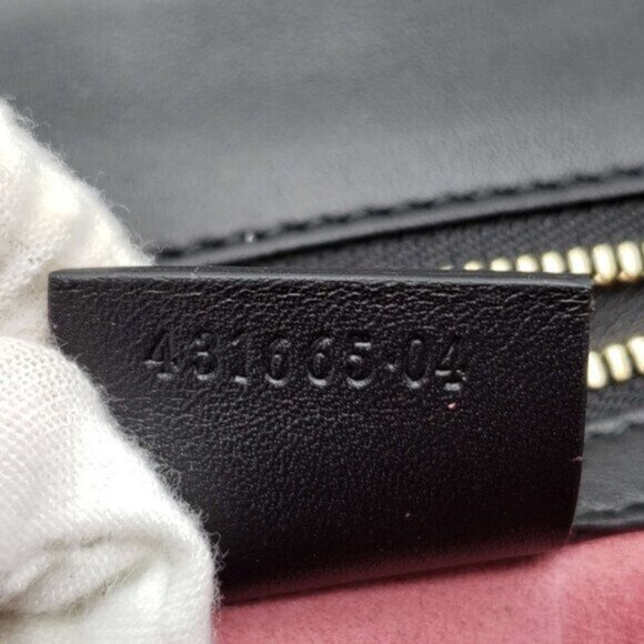 Gucci Sylvie Black Satin and Crystal Vintage Web Shoulder Bag 900-081323 - Picture 10 of 12